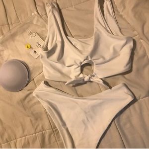 Zaful White Knot Bikini